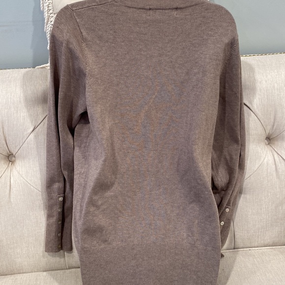 CHELSEA & THEODORE button down soft knit jacket cardigan with pockets long sz XL - Picture 11 of 16